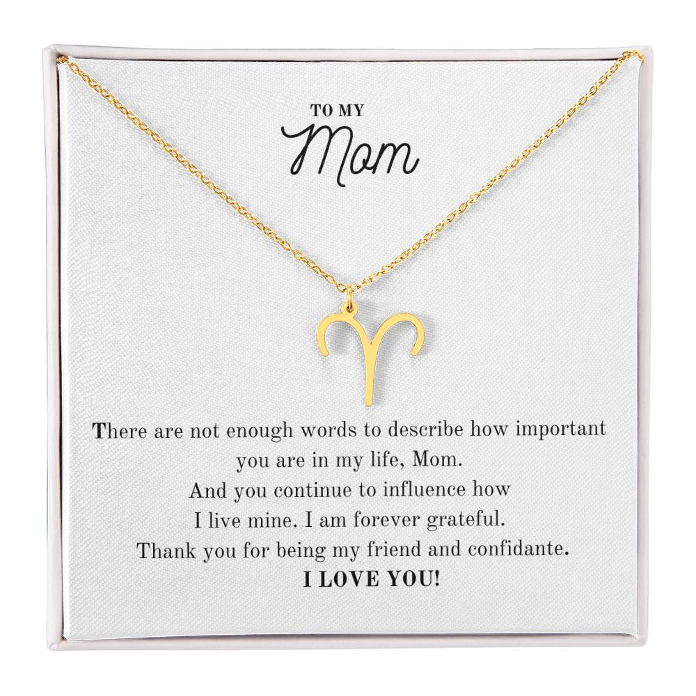 To My Mom | I Am Forever Grateful | Pendant Necklace