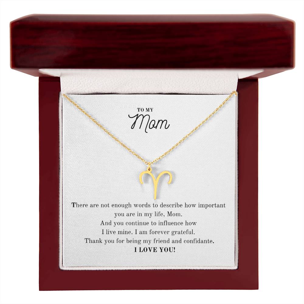 To My Mom | I Am Forever Grateful | Pendant Necklace