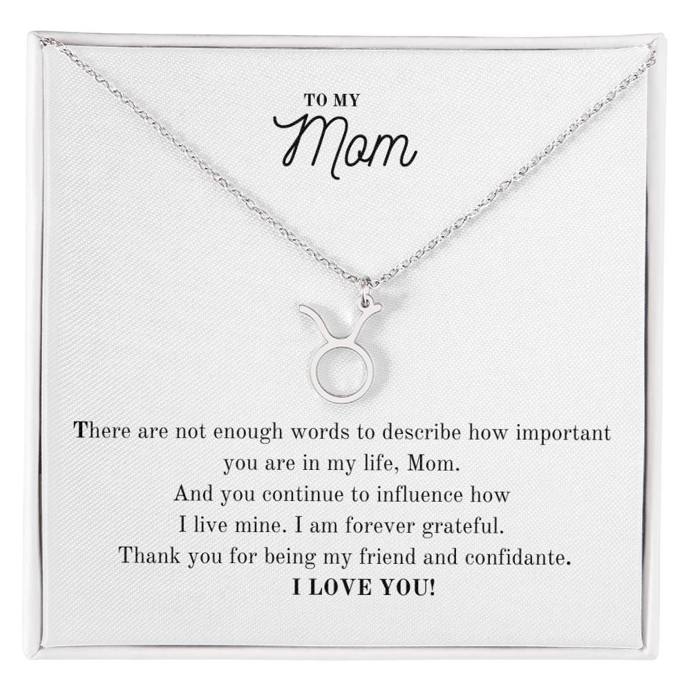 To My Mom | I Am Forever Grateful | Pendant Necklace