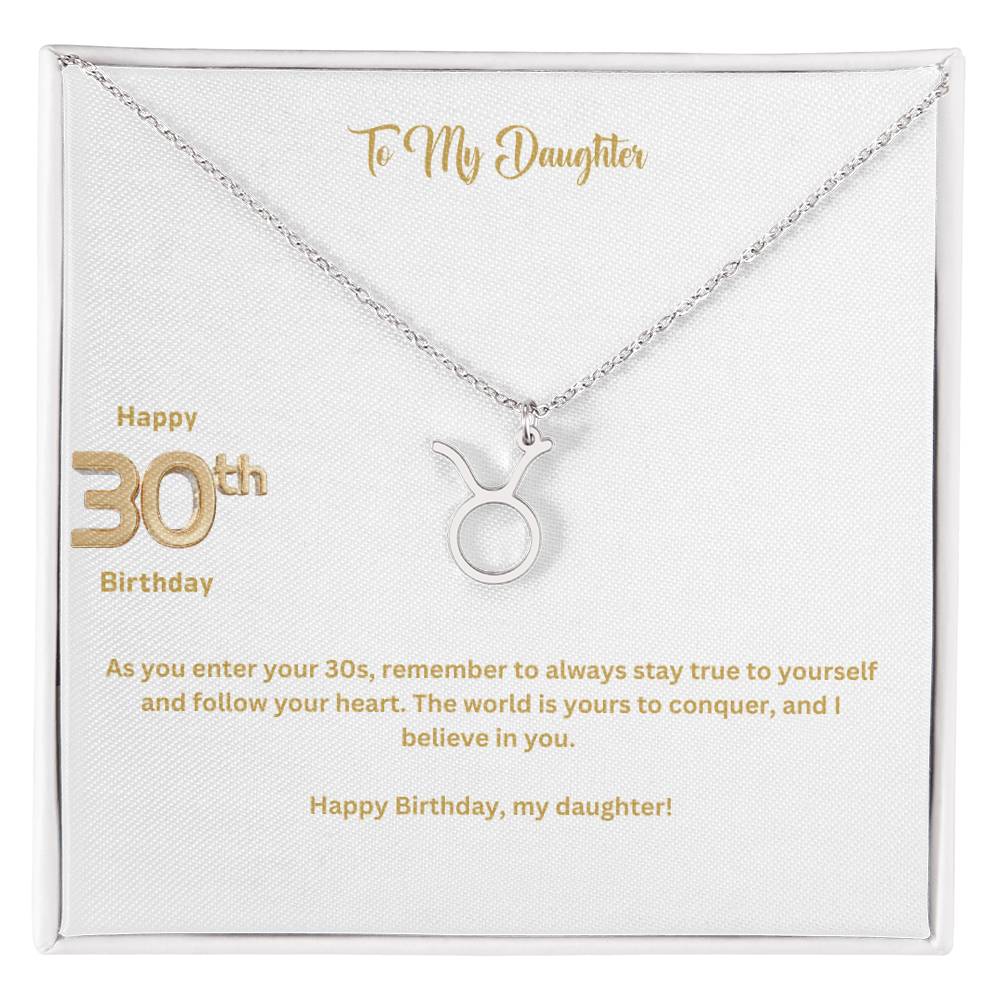 To My Daughter | Happy 30th Birthday | Zodiac Necklace