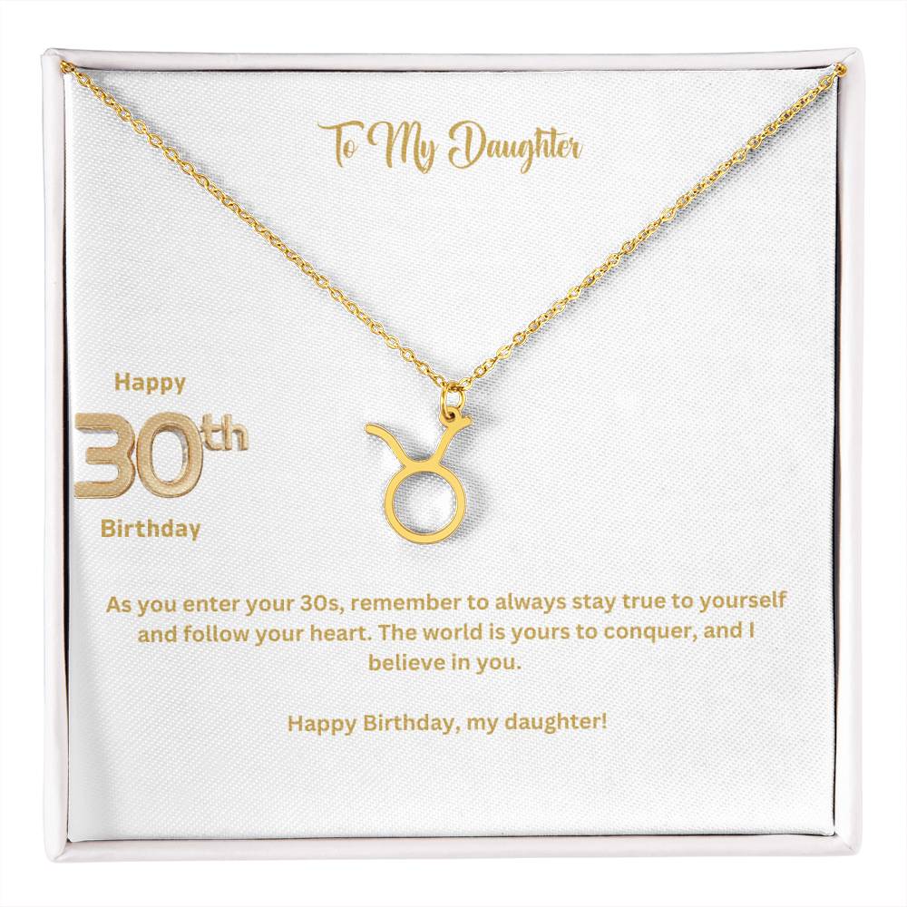 To My Daughter | Happy 30th Birthday | Zodiac Necklace