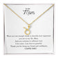 To My Mom | I Am Forever Grateful | Pendant Necklace