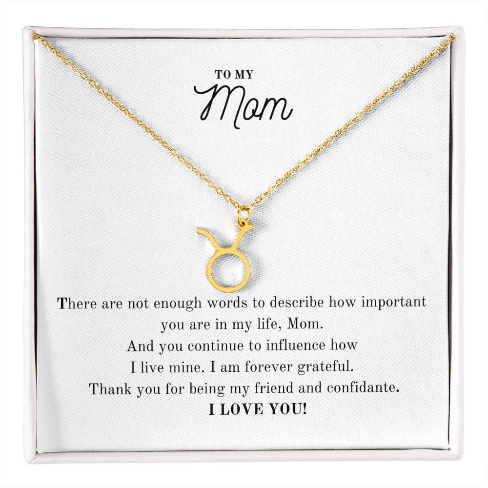 To My Mom | I Am Forever Grateful | Pendant Necklace