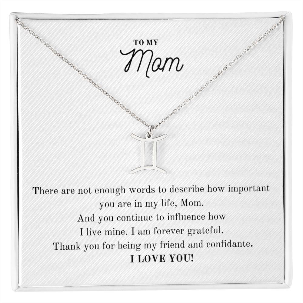 To My Mom | I Am Forever Grateful | Pendant Necklace