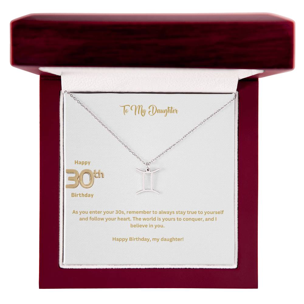 To My Daughter | Happy 30th Birthday | Zodiac Necklace