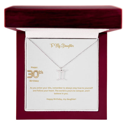 To My Daughter | Happy 30th Birthday | Zodiac Necklace