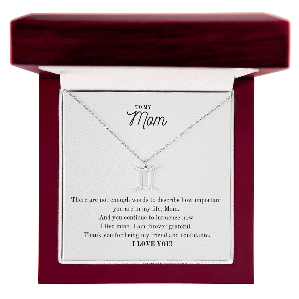 To My Mom | I Am Forever Grateful | Pendant Necklace