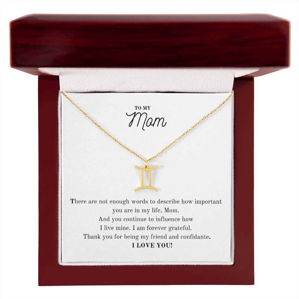 To My Mom | I Am Forever Grateful | Pendant Necklace