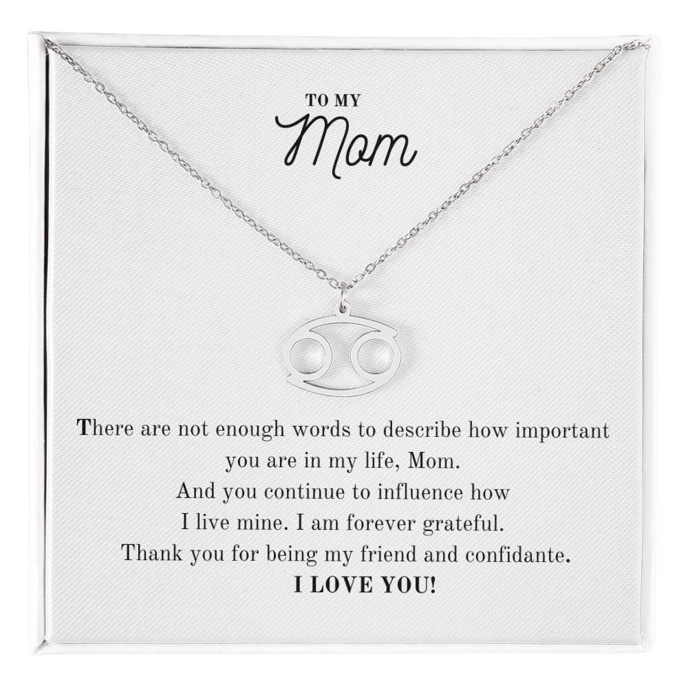 To My Mom | I Am Forever Grateful | Pendant Necklace