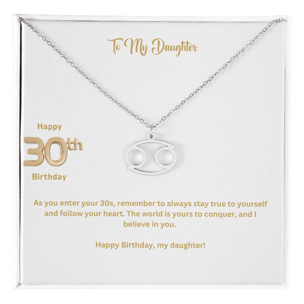 To My Daughter | Happy 30th Birthday | Zodiac Necklace