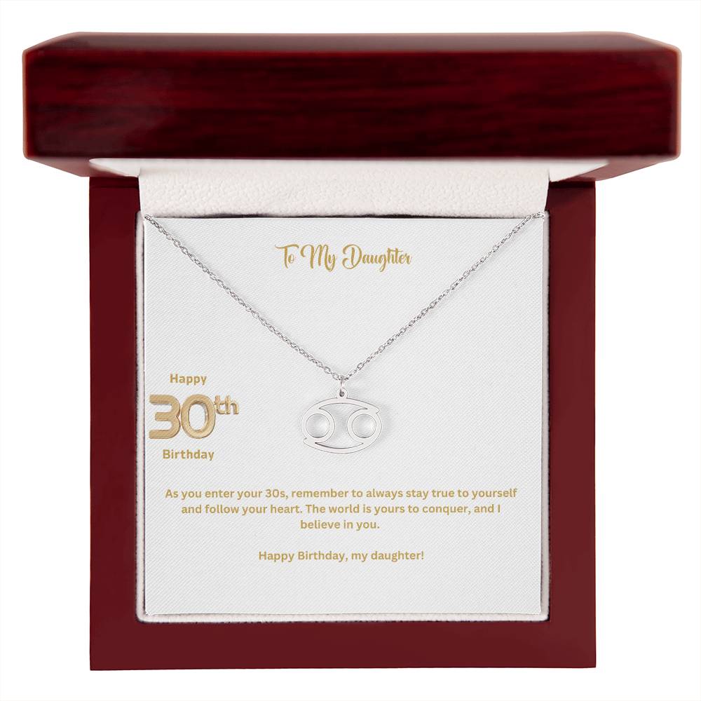 To My Daughter | Happy 30th Birthday | Zodiac Necklace