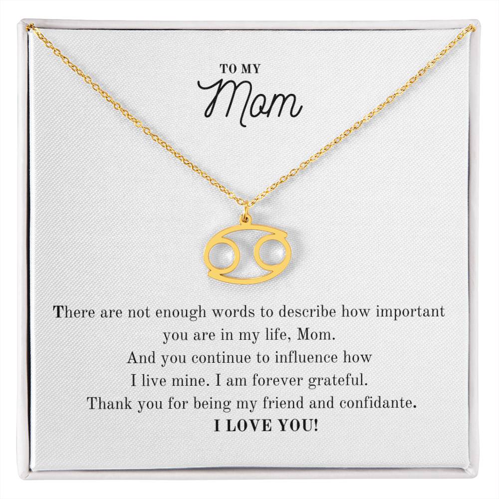 To My Mom | I Am Forever Grateful | Pendant Necklace
