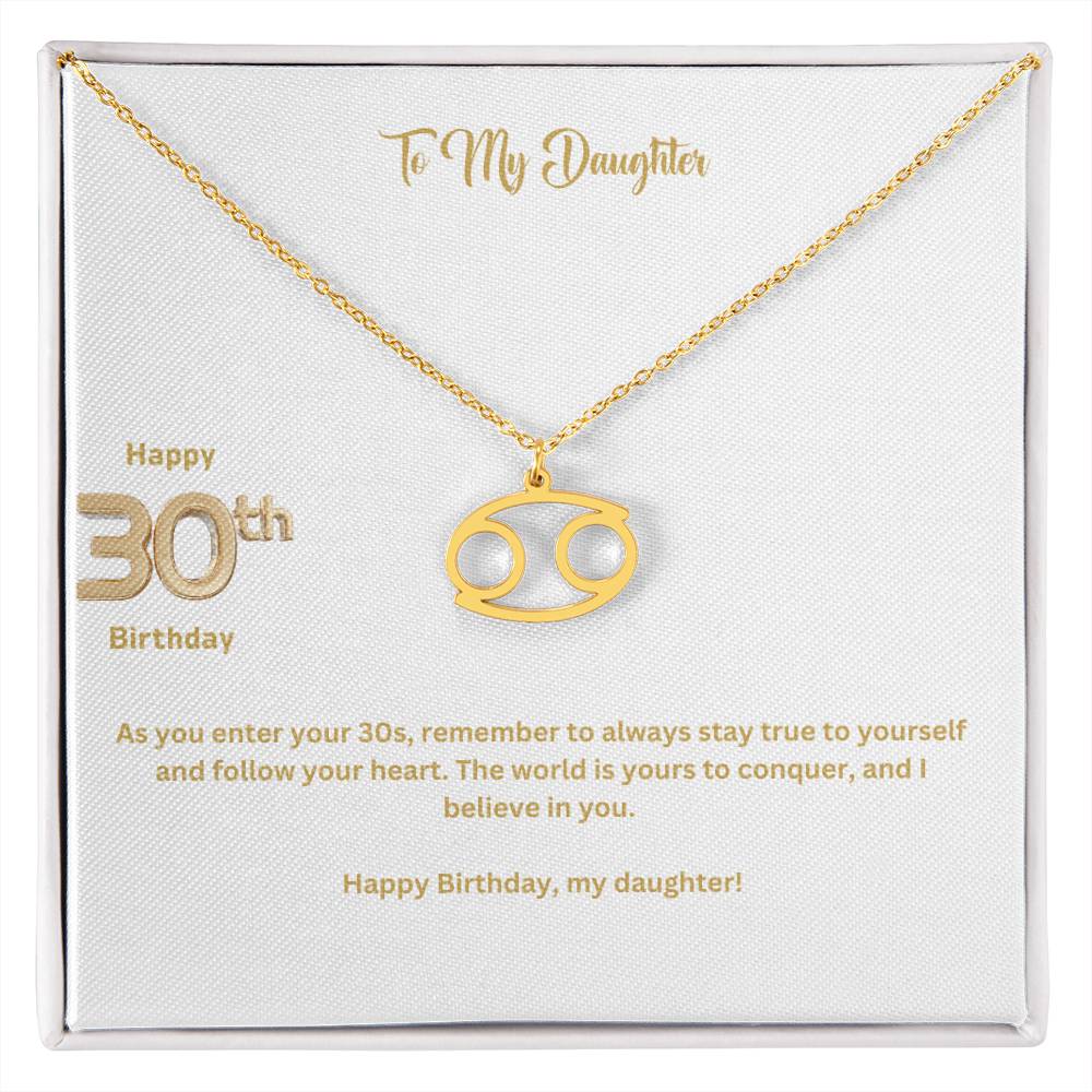 To My Daughter | Happy 30th Birthday | Zodiac Necklace