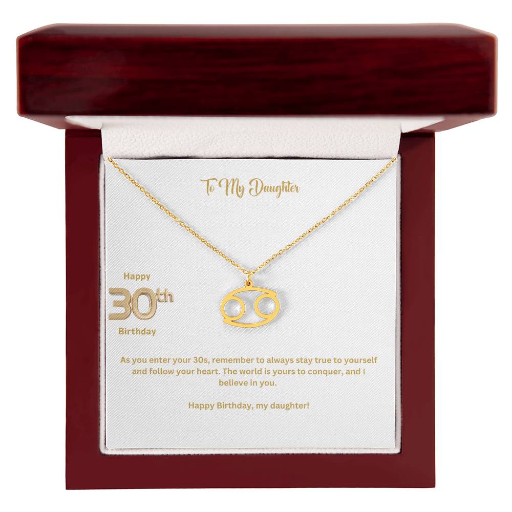 To My Daughter | Happy 30th Birthday | Zodiac Necklace