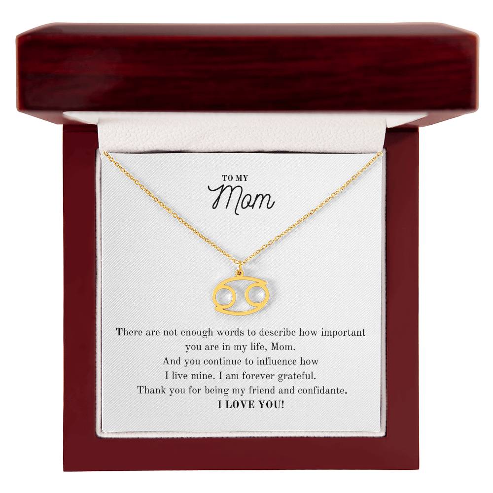 To My Mom | I Am Forever Grateful | Pendant Necklace