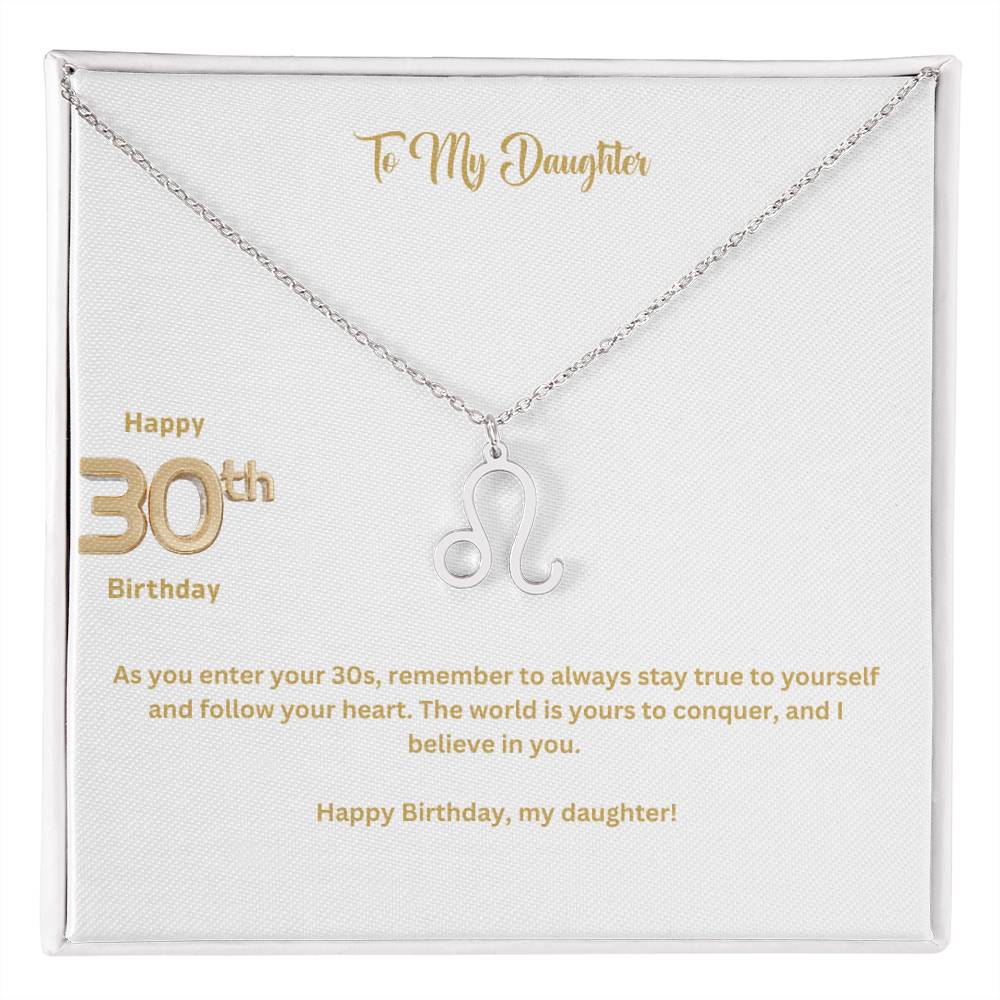 To My Daughter | Happy 30th Birthday | Zodiac Necklace