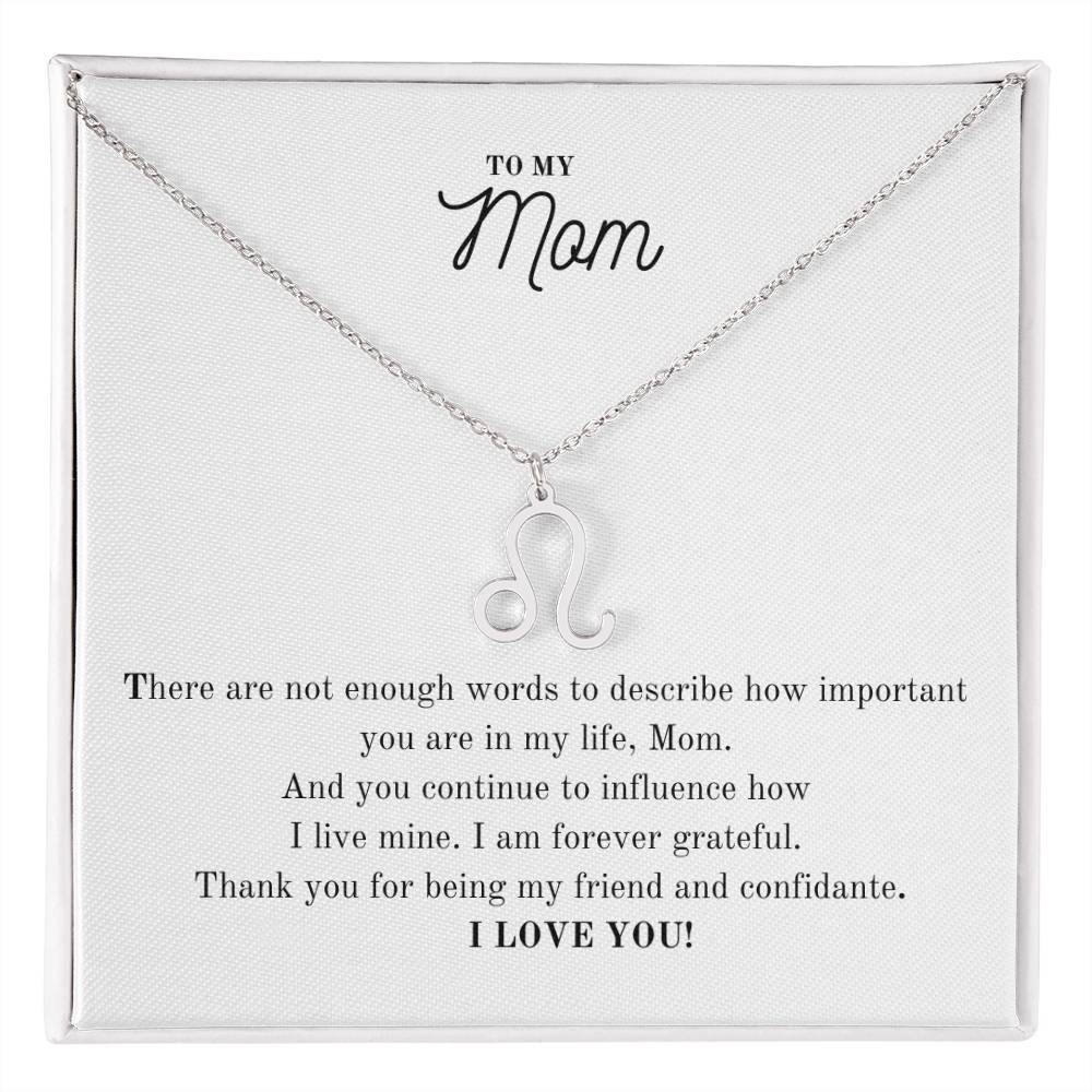 To My Mom | I Am Forever Grateful | Pendant Necklace