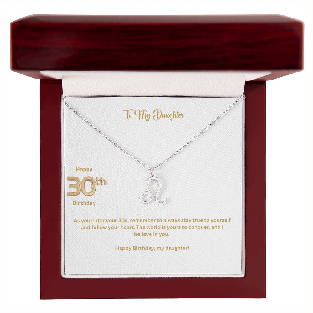 To My Daughter | Happy 30th Birthday | Zodiac Necklace