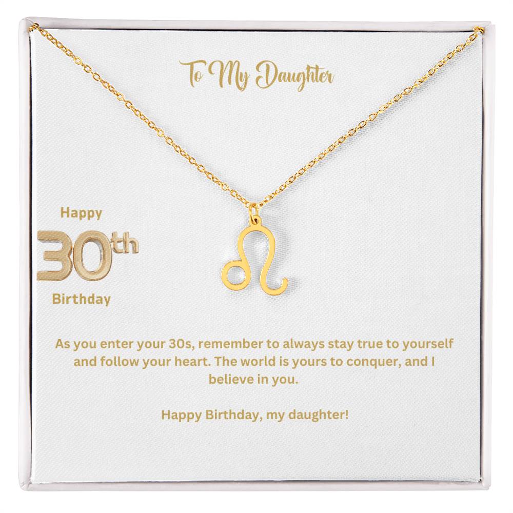 To My Daughter | Happy 30th Birthday | Zodiac Necklace