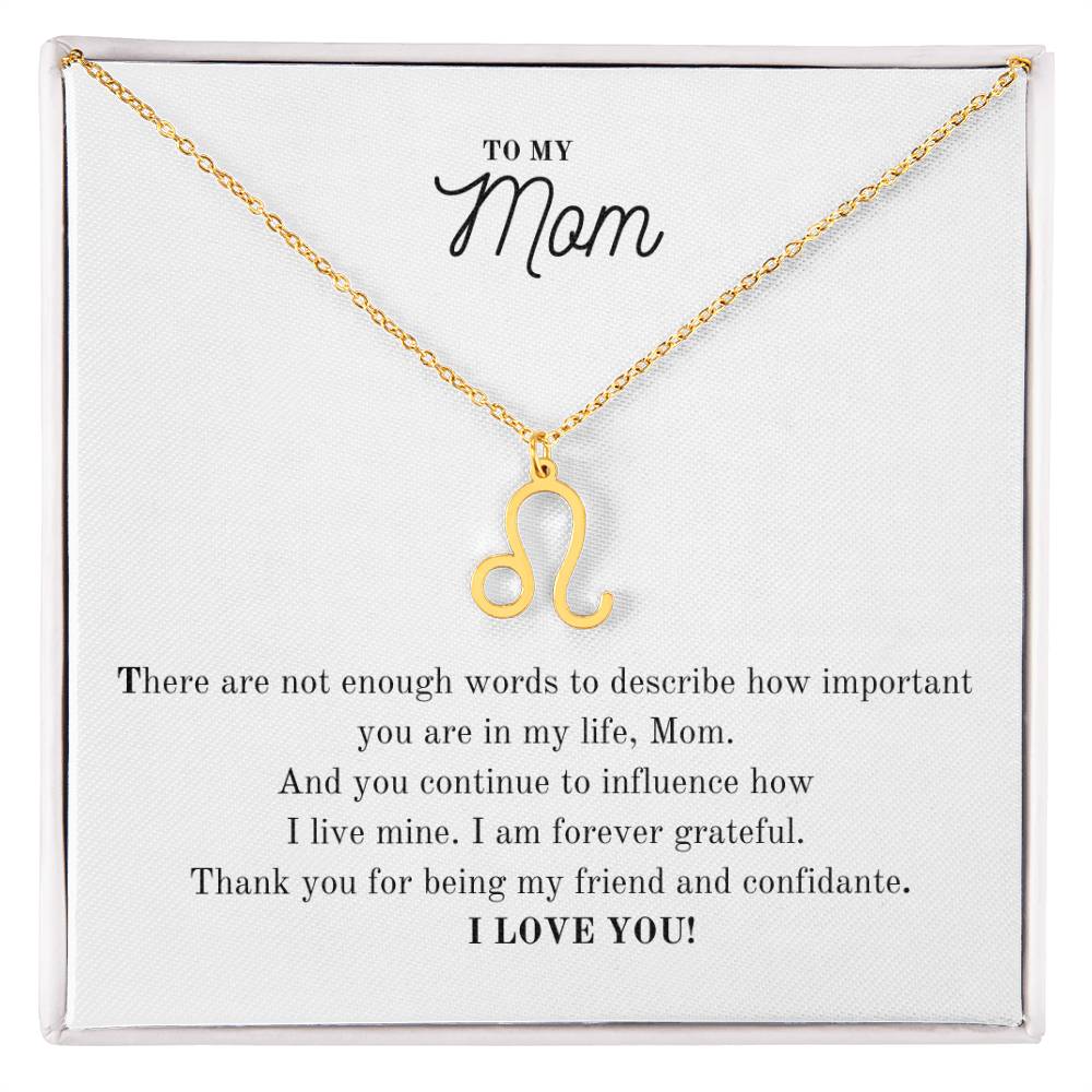 To My Mom | I Am Forever Grateful | Pendant Necklace