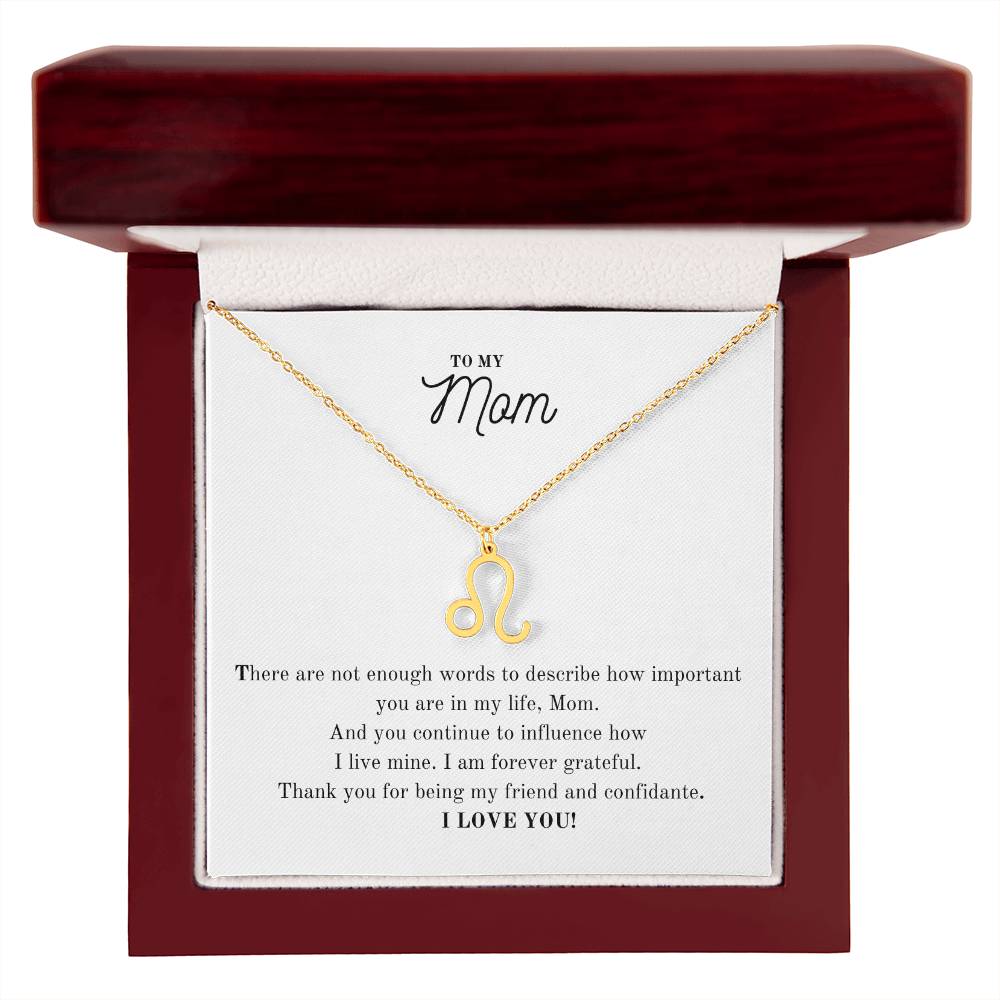 To My Mom | I Am Forever Grateful | Pendant Necklace