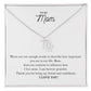 To My Mom | I Am Forever Grateful | Pendant Necklace