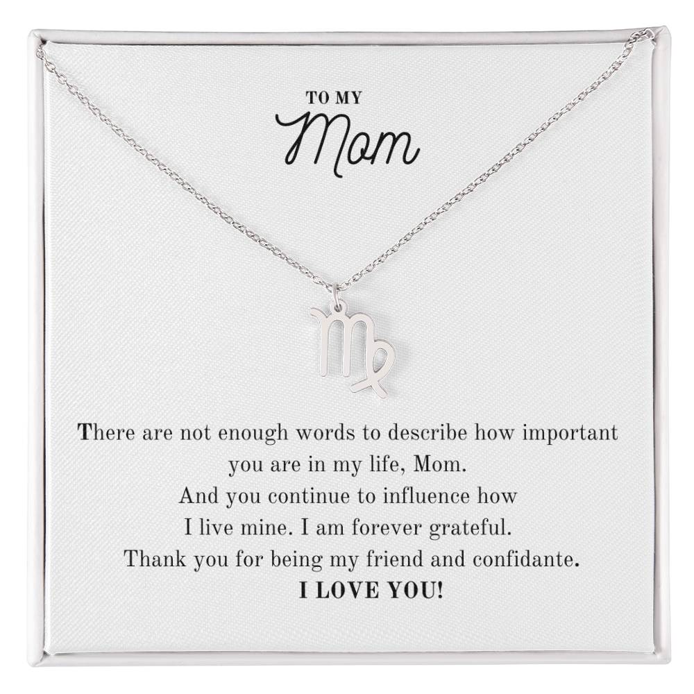 To My Mom | I Am Forever Grateful | Pendant Necklace