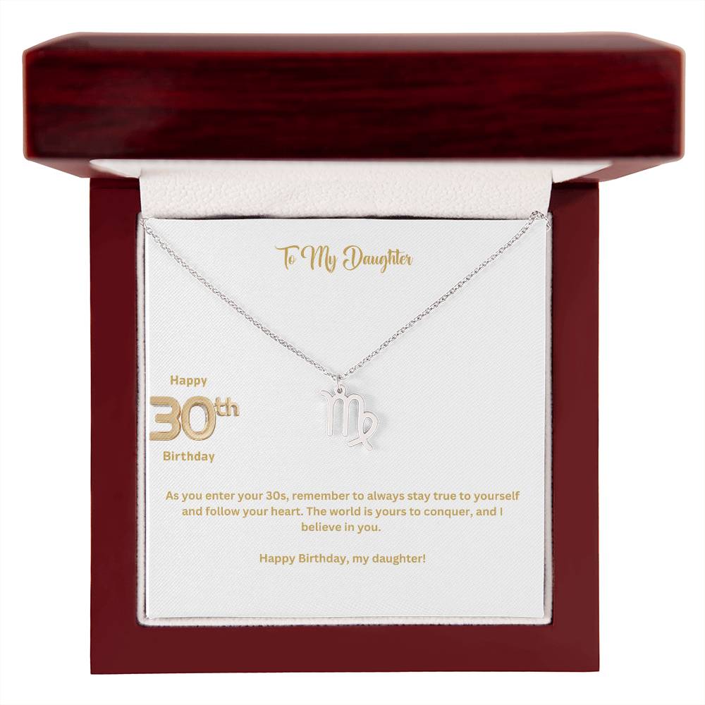 To My Daughter | Happy 30th Birthday | Zodiac Necklace