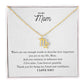To My Mom | I Am Forever Grateful | Pendant Necklace