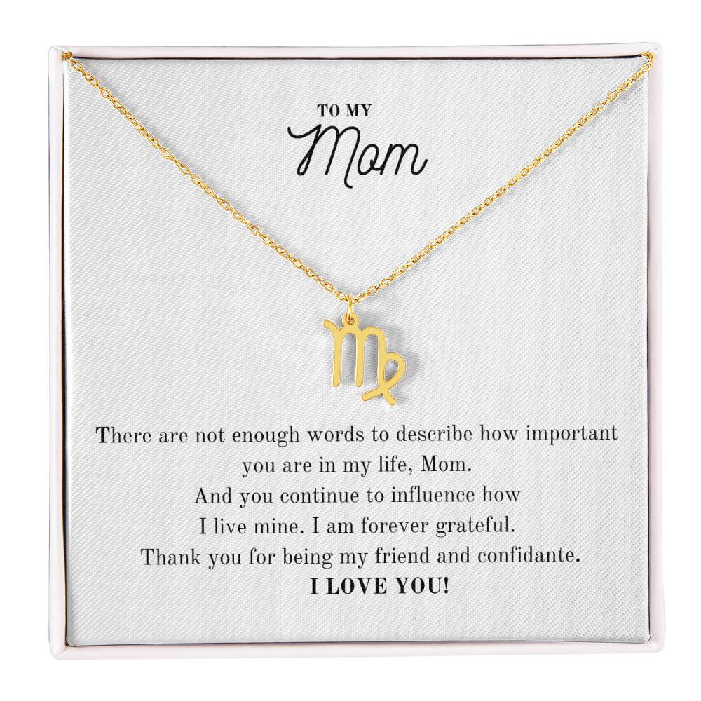 To My Mom | I Am Forever Grateful | Pendant Necklace