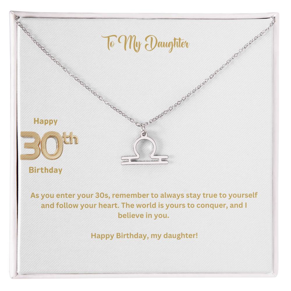 To My Daughter | Happy 30th Birthday | Zodiac Necklace
