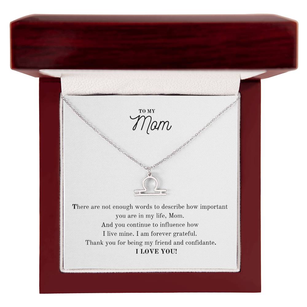 To My Mom | I Am Forever Grateful | Pendant Necklace