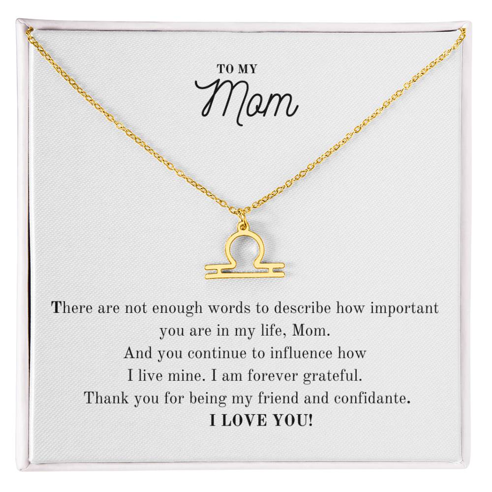 To My Mom | I Am Forever Grateful | Pendant Necklace