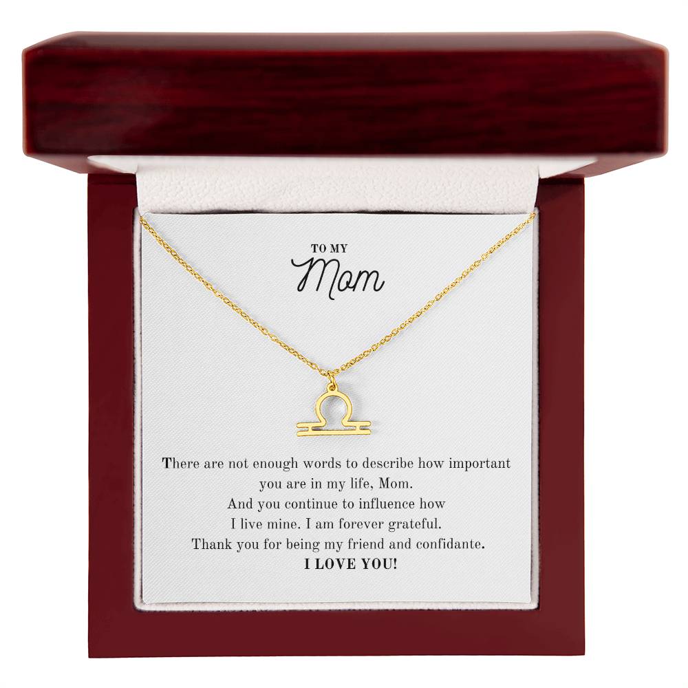 To My Mom | I Am Forever Grateful | Pendant Necklace