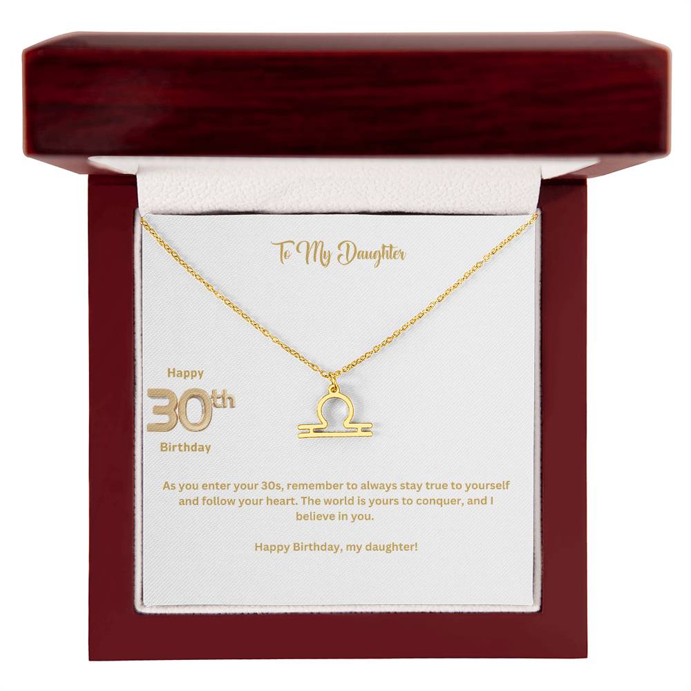 To My Daughter | Happy 30th Birthday | Zodiac Necklace
