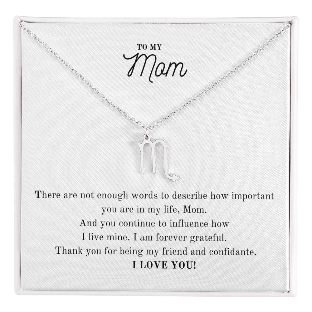 To My Mom | I Am Forever Grateful | Pendant Necklace