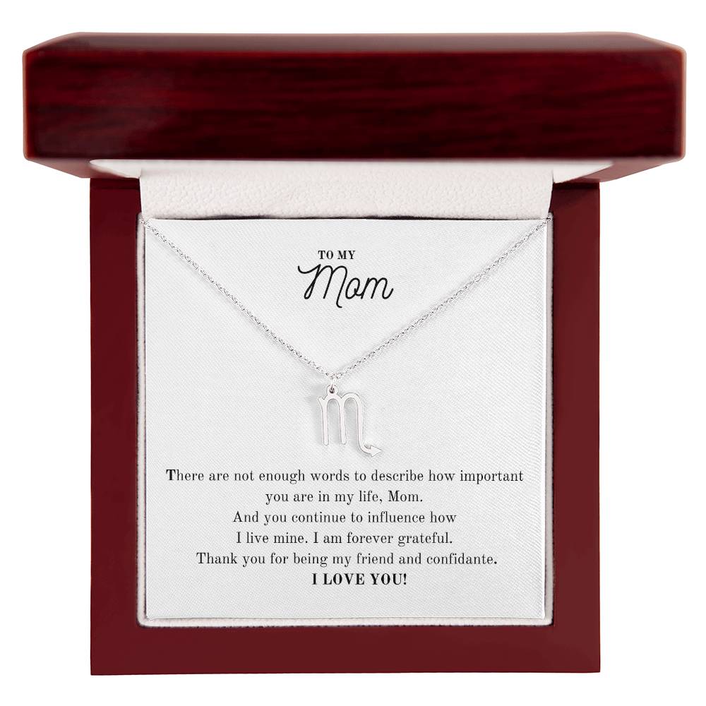 To My Mom | I Am Forever Grateful | Pendant Necklace