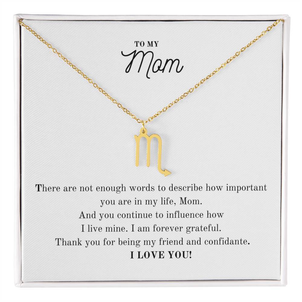 To My Mom | I Am Forever Grateful | Pendant Necklace