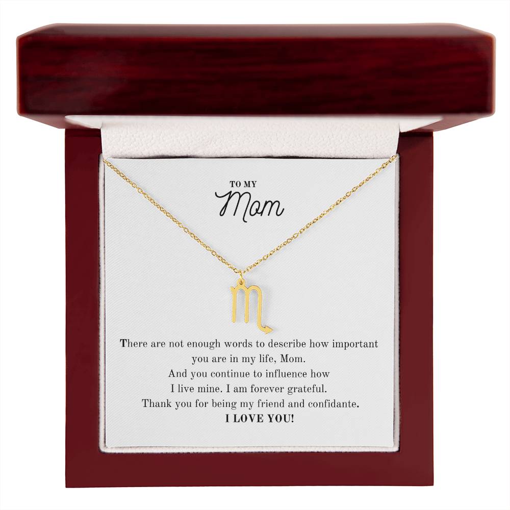 To My Mom | I Am Forever Grateful | Pendant Necklace