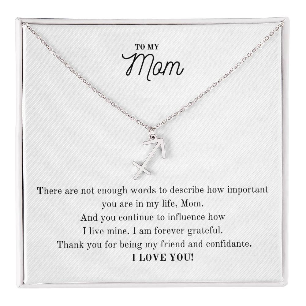 To My Mom | I Am Forever Grateful | Pendant Necklace