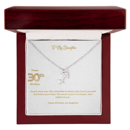 To My Daughter | Happy 30th Birthday | Zodiac Necklace