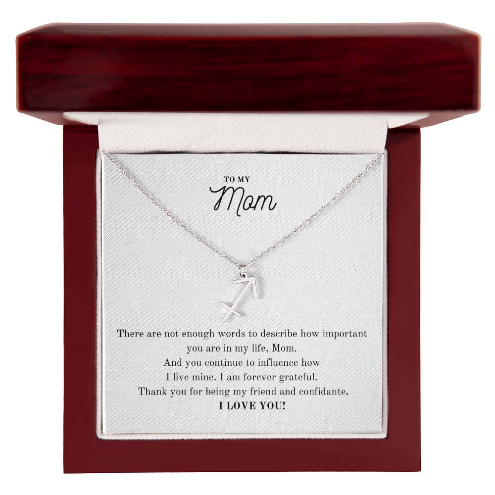 To My Mom | I Am Forever Grateful | Pendant Necklace