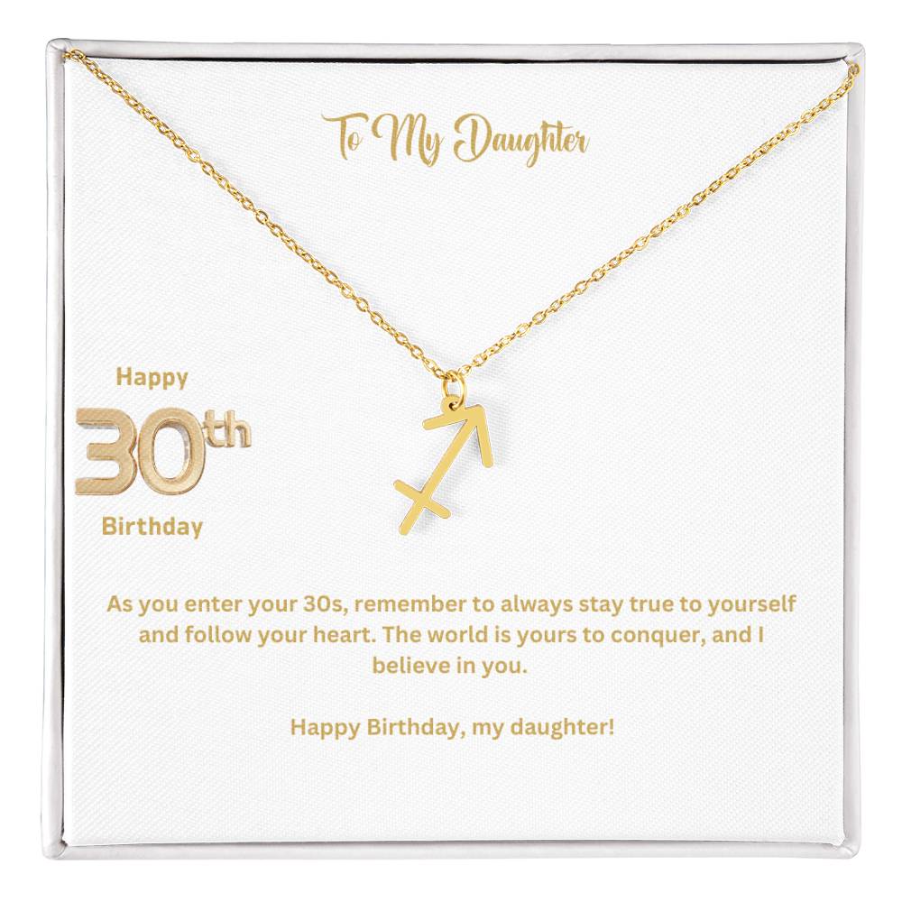 To My Daughter | Happy 30th Birthday | Zodiac Necklace