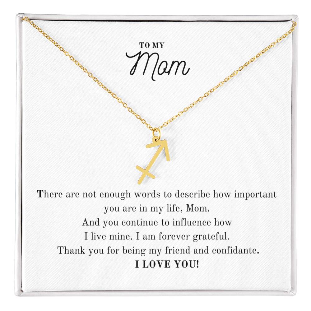 To My Mom | I Am Forever Grateful | Pendant Necklace