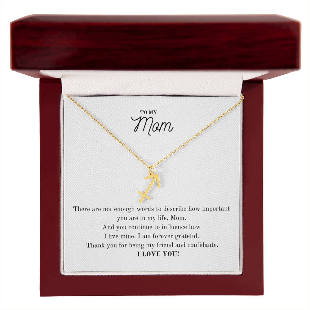 To My Mom | I Am Forever Grateful | Pendant Necklace