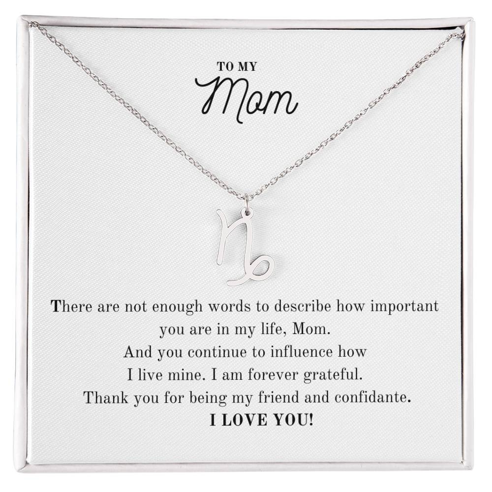 To My Mom | I Am Forever Grateful | Pendant Necklace