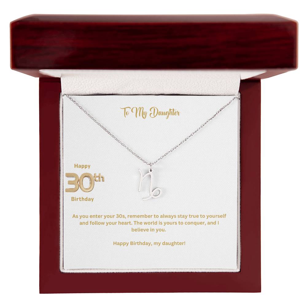 To My Daughter | Happy 30th Birthday | Zodiac Necklace
