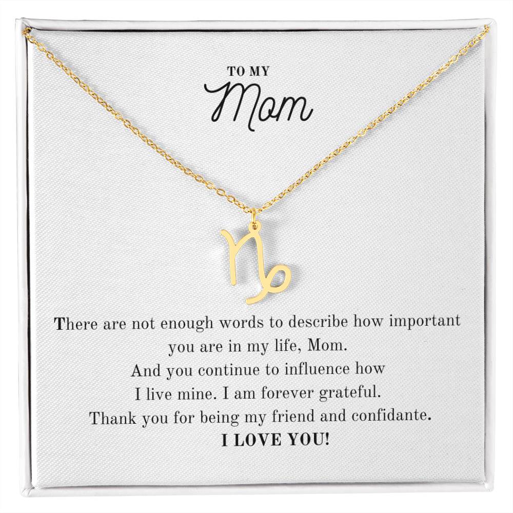 To My Mom | I Am Forever Grateful | Pendant Necklace