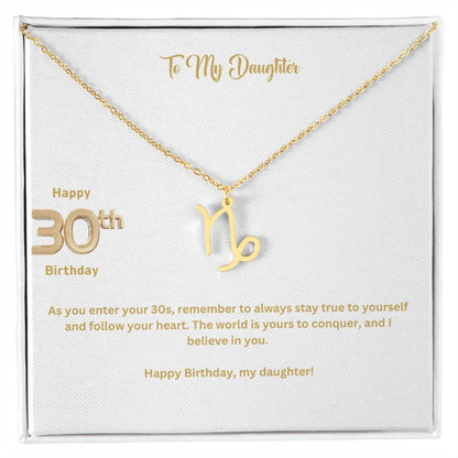 To My Daughter | Happy 30th Birthday | Zodiac Necklace