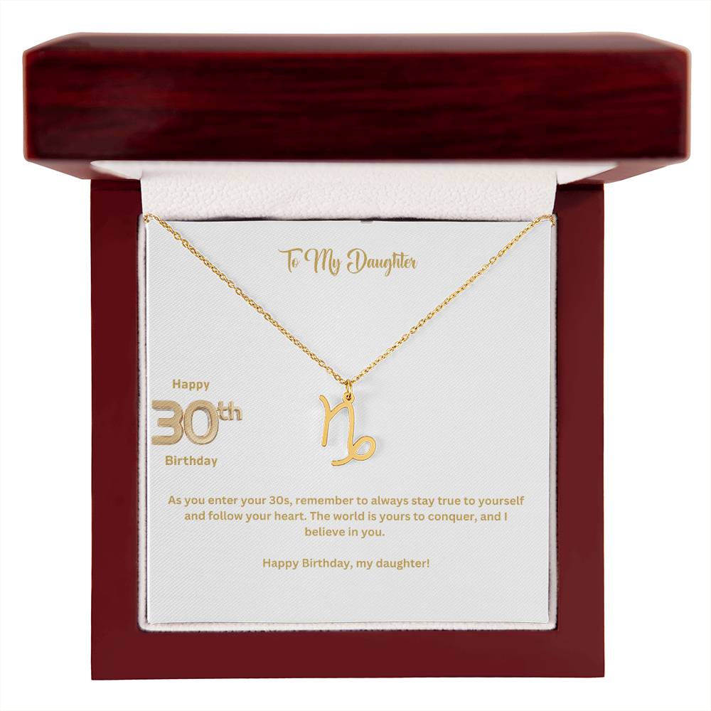 To My Daughter | Happy 30th Birthday | Zodiac Necklace